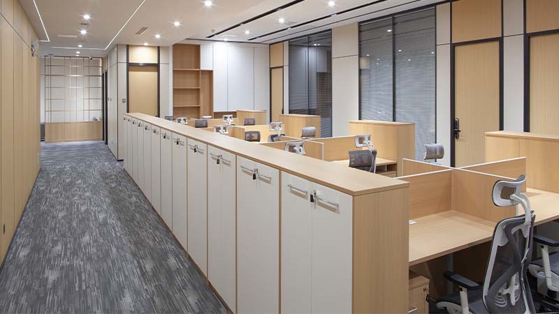 최신 회사 블로그 Regarding the different styles and colors of screen card slot office desks we deliver