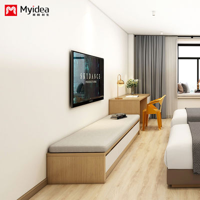 Single Occupancy Wooden Cabinet Table with Side Drawers and Office Desk Panel Used in Commercial Furniture Custom Design