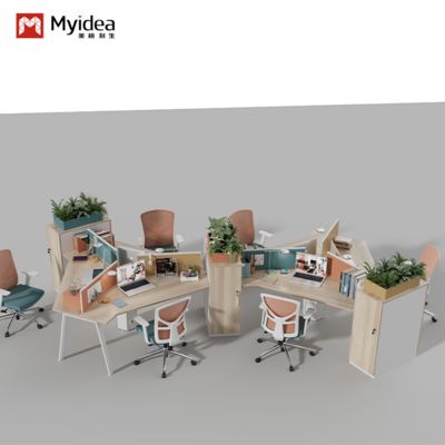 주문 Myidea 대형 저장용 캐비닛, 사무실 책상, 화면, 직원 책상 및 의자, 컴퓨터 책상과 결합, 그리고 여러 사람 사무실 가구 online manufacture