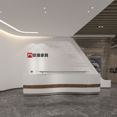주문 구부러진 구운 페인트 프론트 데스크, 회사 바 카운터, 미용병원, 치과 클리닉, 원형 현장 카운터, 단순하고 현대적인 수신 테이블 online manufacture