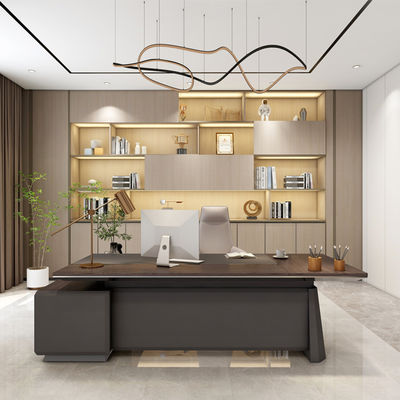 Solid Wood Office Desk, Simple And Modern Office Desk And Chair Combination, Light Luxury Manager, Single Person Desk, Large Shift Desk, Boss Desk