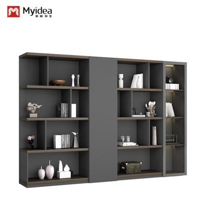 Dark Colored Large Storage Cabinet, Boss Space, Back Cabinet, Display Cabinet, Foshan Furniture