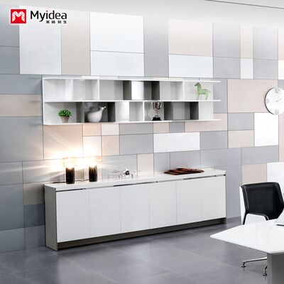 Office filing cabinet, hanging cabinet, white glossy painted office desk cabinet