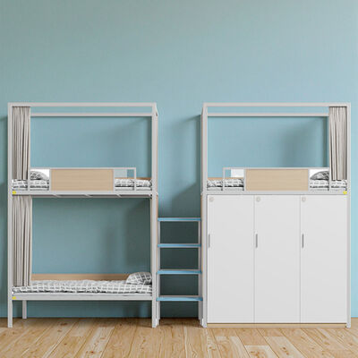 기숙사 3인용 침대 (옷장, 안전 야간 조명, 계단, 높은 가드레일, 침대 커튼, 학교 기숙사 침대 포함)